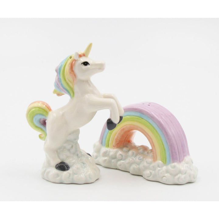 Ceramic Unicorn Salt and Pepper Shakers Rainbow  Daughter Image 3