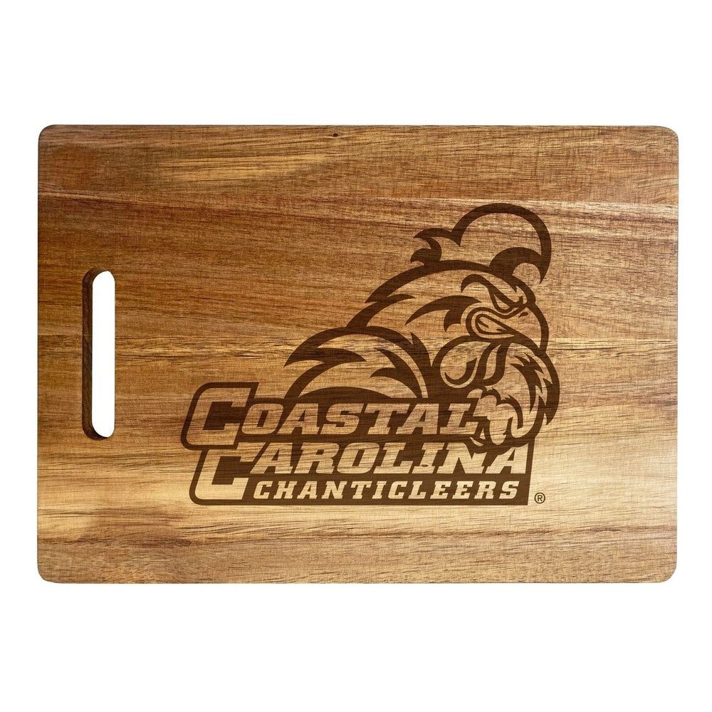 Coastal Carolina University Engraved Wooden Cutting Board 10" x 14" Acacia Wood Image 2