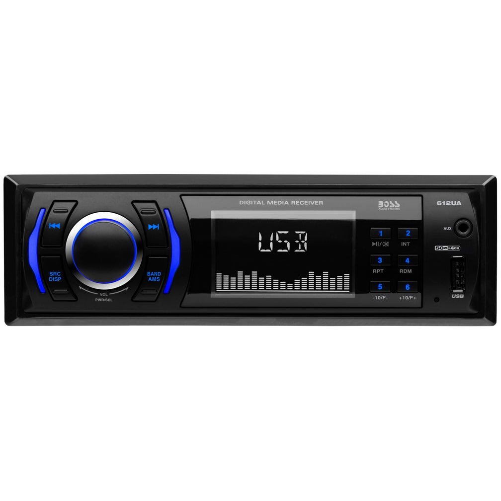 BOSS Audio Systems 612UA Car StereoNo DVDUSBAUX InAM/FM Radio Receiver Image 1