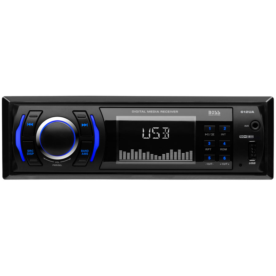 BOSS Audio Systems 612UA Car StereoNo DVDUSBAUX InAM/FM Radio Receiver Image 1