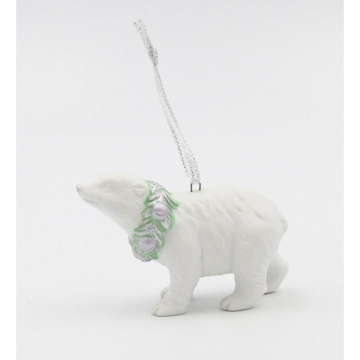 Ceramic Polar Bear Ornament 3.5 Inch Him Dad Image 3