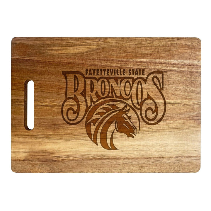 Fayetteville State University Classic Acacia Wood Cutting Board - Small Corner Logo Image 1