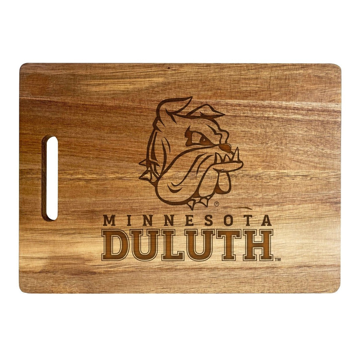 Minnesota Duluth Bulldogs Classic Acacia Wood Cutting Board - Small Corner Logo Image 1