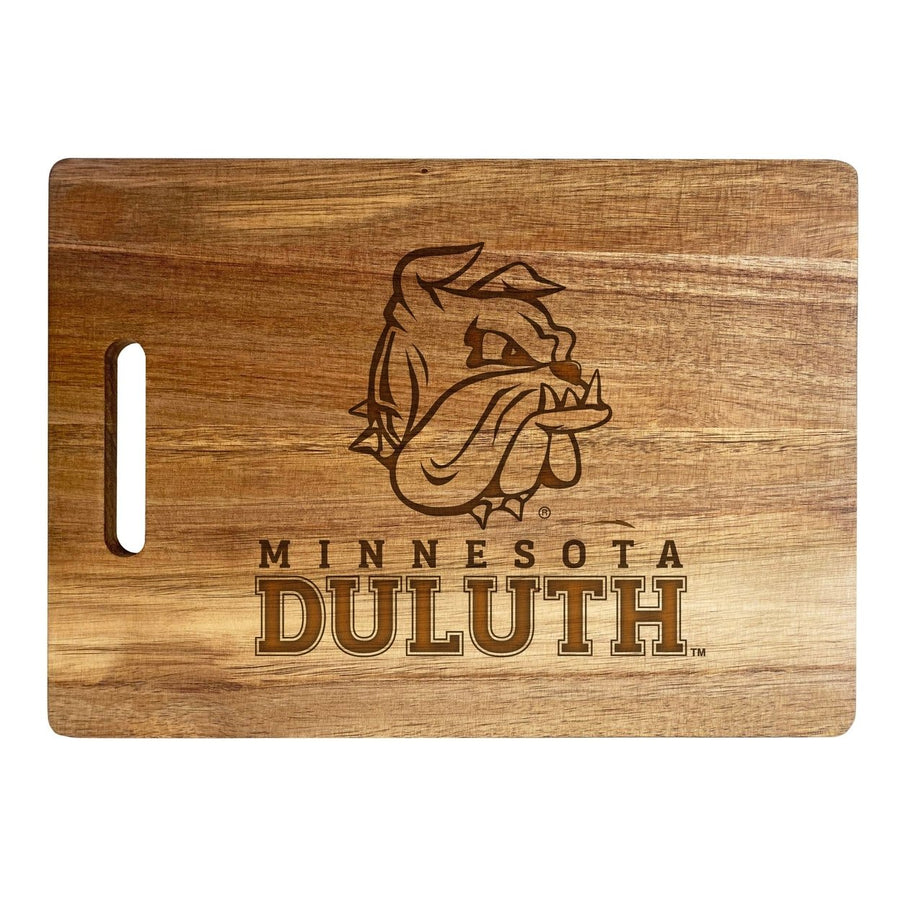 Minnesota Duluth Bulldogs Classic Acacia Wood Cutting Board - Small Corner Logo Image 1