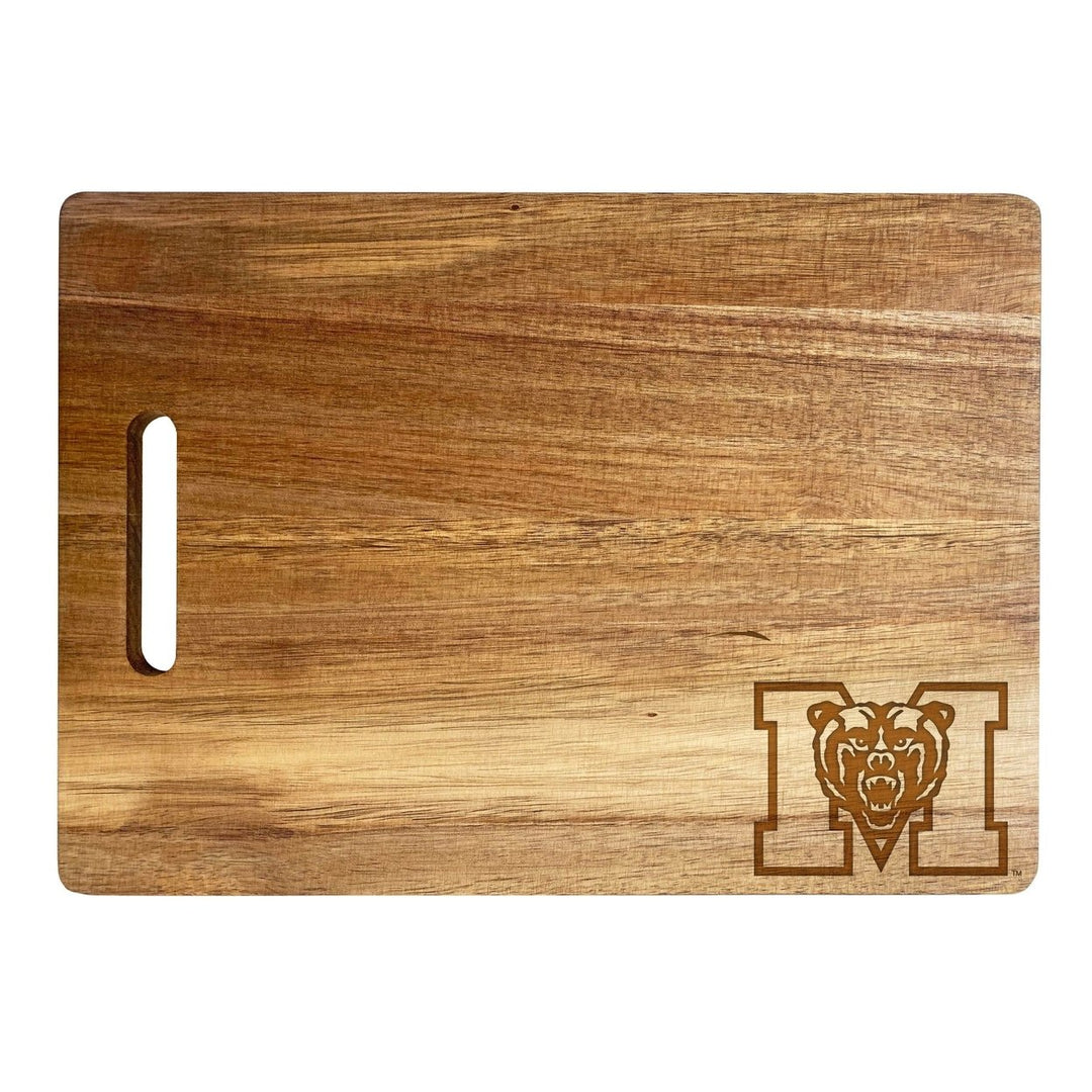 Mercer University Classic Acacia Wood Cutting Board - Small Corner Logo Image 1