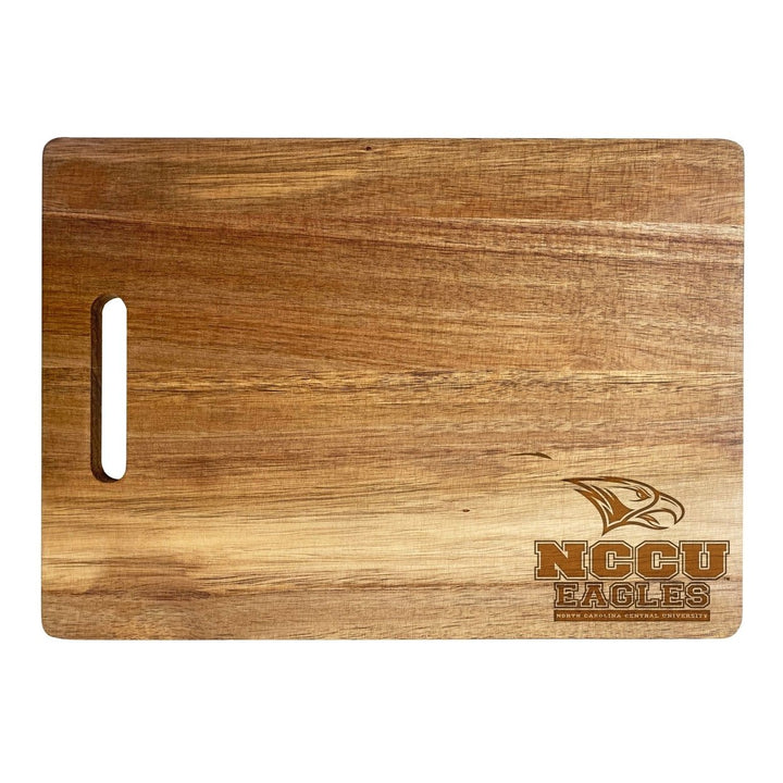 North Carolina Central Eagles Classic Acacia Wood Cutting Board - Small Corner Logo Image 1