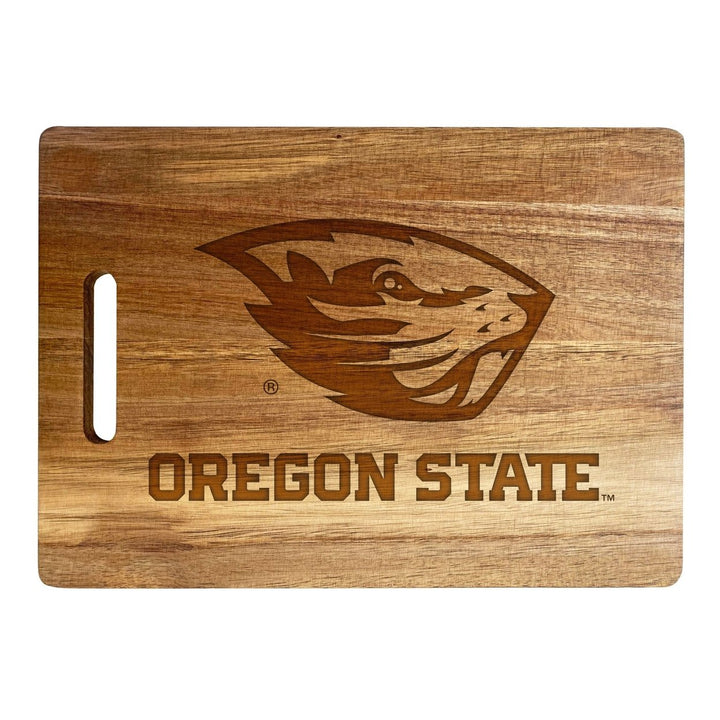 Oregon State Beavers Classic Acacia Wood Cutting Board - Small Corner Logo Image 2