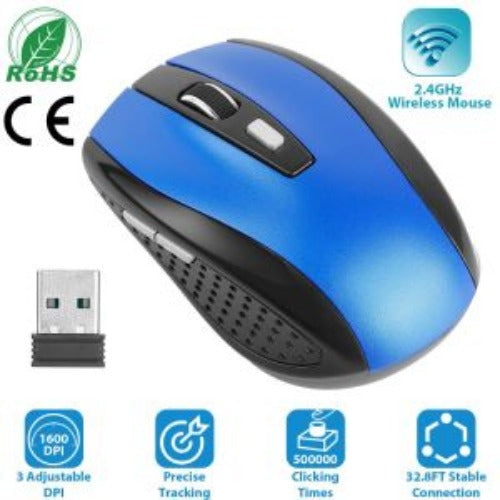 2.4G Wireless Gaming Mouse Optical Mice with Receiver 3 Adjustable DPI 6 Buttons Image 2