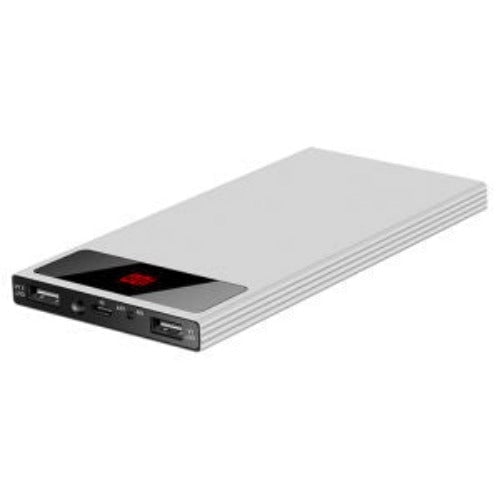 20000mAh Power Bank Ultra Thin External Battery Pack Phone Charger Dual USB Ports Flashlight Battery Remain Display Image 7