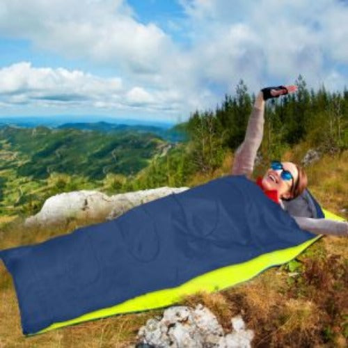 Camping Sleeping Bags for Adults Teens Moisture-Proof Hiking Sleep Bag with Carry Bag for Spring Autumn Winter Seasons Image 2