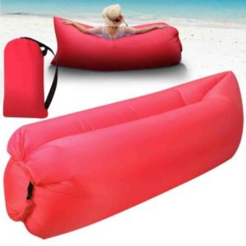 Inflatable Lounger Air Sofa Lazy Bed Sofa Portable Organizing Bag Water Resistant for Backyard Lakeside Beach Traveling Image 4