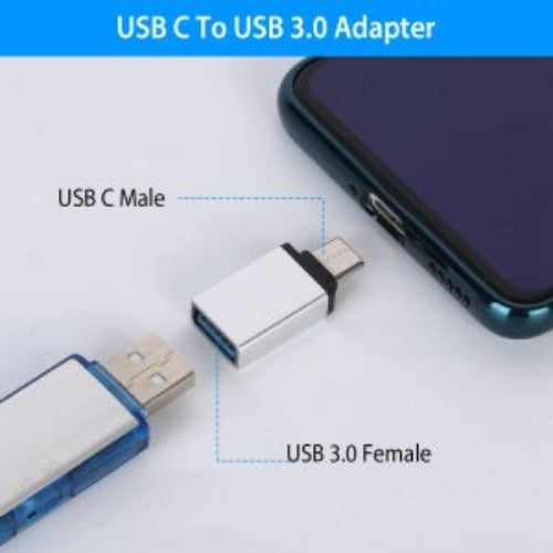 3 Packs USB C Type-C Male to USB A 3.0 OTG Male Port Converter Adapter Data Connector Android Image 3