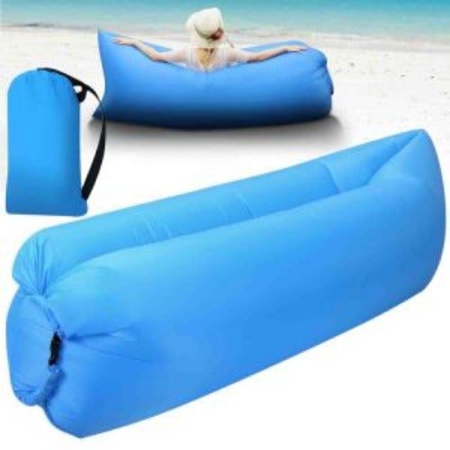 Inflatable Lounger Air Sofa Lazy Bed Sofa Portable Organizing Bag Water Resistant for Backyard Lakeside Beach Traveling Image 11