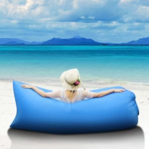 Inflatable Lounger Air Sofa Lazy Bed Sofa Portable Organizing Bag Water Resistant for Backyard Lakeside Beach Traveling Image 12