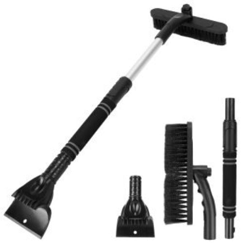 3 In 1 Windshield Ice Scraper Extendable Car Snow Removal Tool Telescoping Car Broom Snow Shovel Automobile Frost Image 2