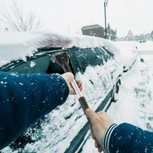 3 In 1 Windshield Ice Scraper Extendable Car Snow Removal Tool Telescoping Car Broom Snow Shovel Automobile Frost Image 7