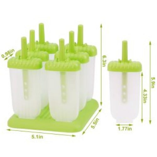 6Pcs Popsicle Molds Reusable Ice Cream DIY Ice Pop Maker Ice Bar Maker Plastic Popsicle Mold For Homemade Iced Snacks Image 6