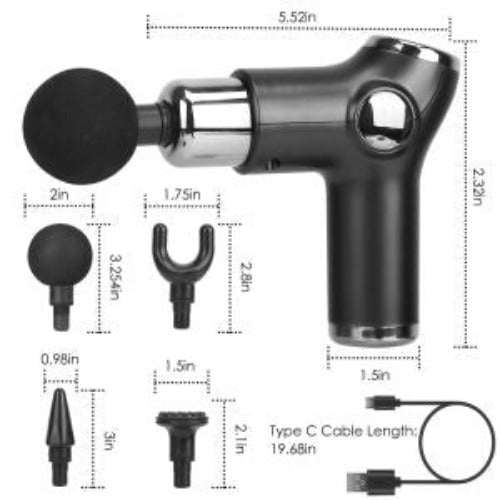 Massage Gun Deep Tissue Fascia Massager Rechargeable Percussion Muscle Relaxation Gun Image 9