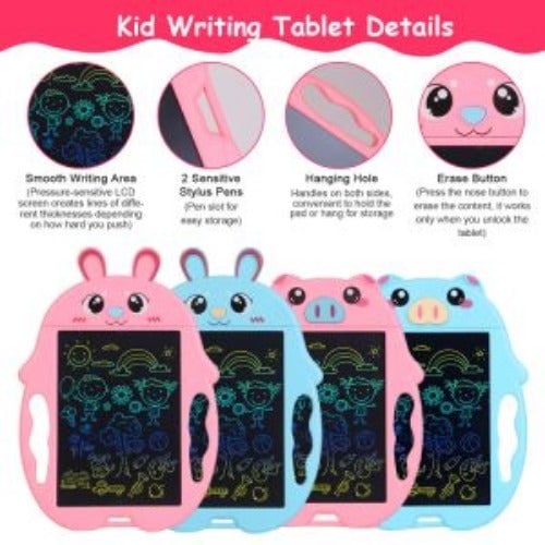 8.5in LCD Writing Tablet Electronic Colorful Graphic Doodle Board Kid Educational Learning Mini Drawing Pad with Lock Image 10