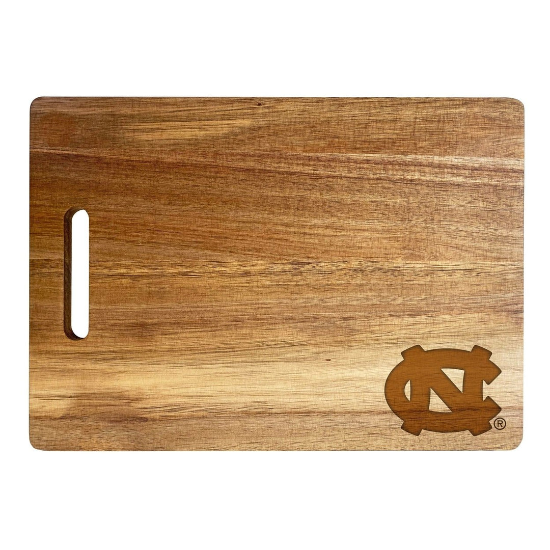 UNC Tar Heels Classic Acacia Wood Cutting Board - Small Corner Logo Image 1