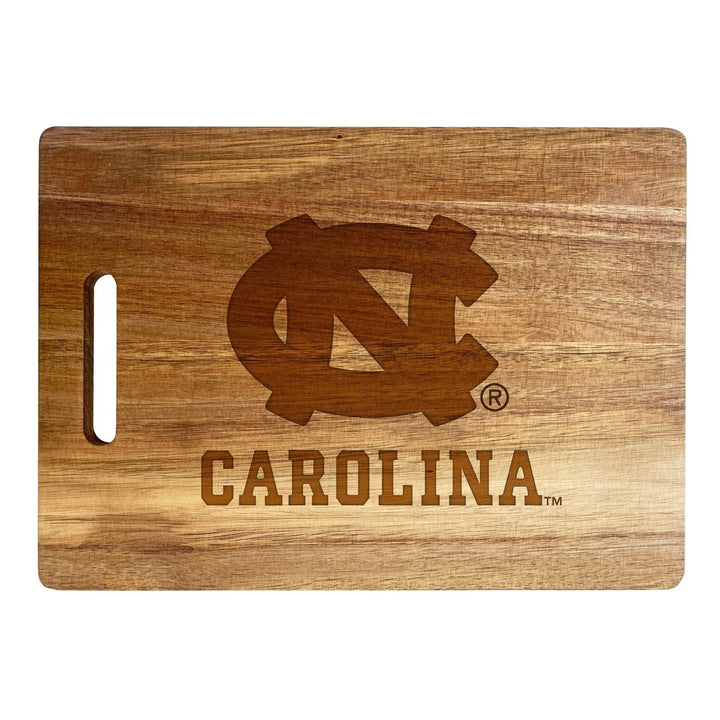 UNC Tar Heels Classic Acacia Wood Cutting Board - Small Corner Logo Image 2