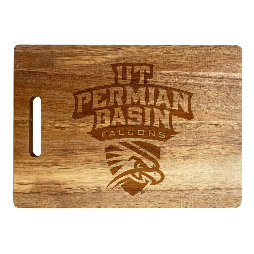 University of Texas of the Permian Basin Classic Acacia Wood Cutting Board - Small Corner Logo Image 1