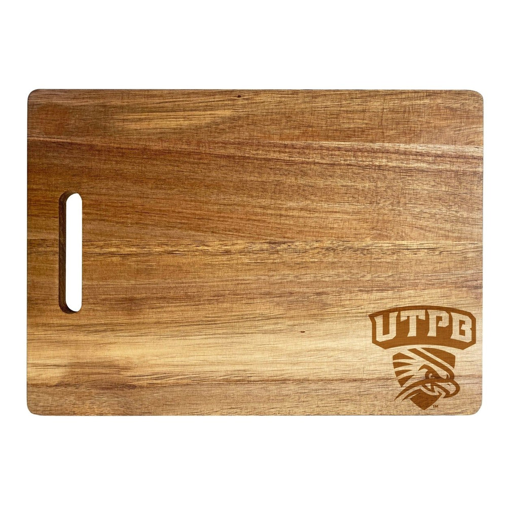 University of Texas of the Permian Basin Classic Acacia Wood Cutting Board - Small Corner Logo Image 2