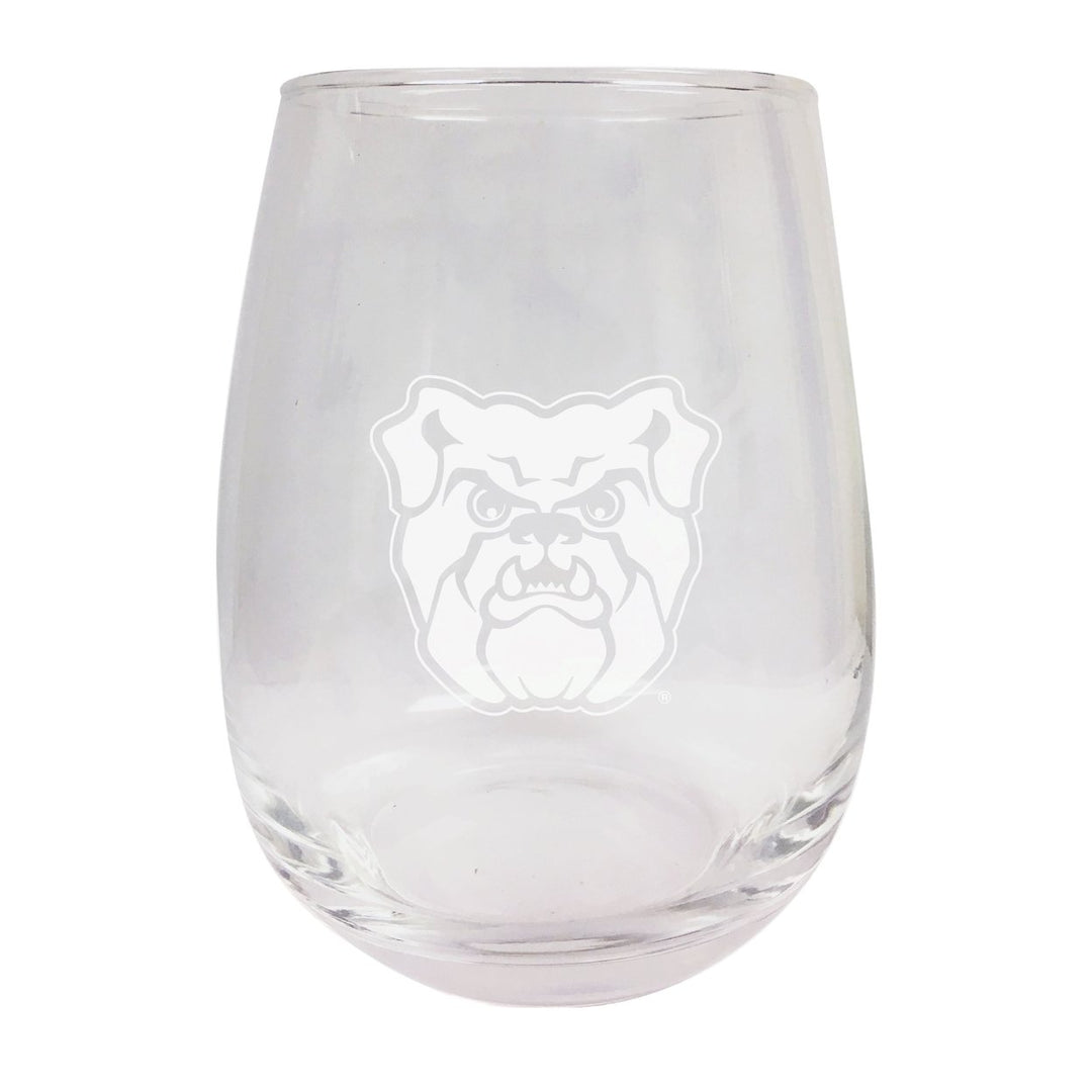 Butler Bulldogs NCAA 15 oz Laser-Engraved Stemless Wine Glass - Perfect for Alumni and Fans Image 1