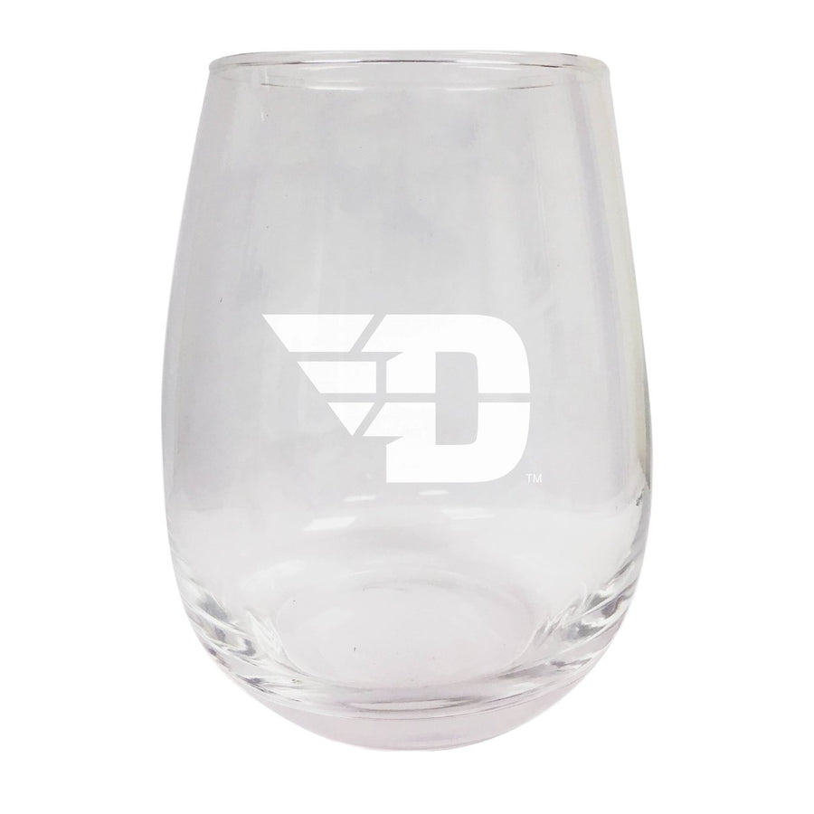 Dayton Flyers NCAA 15 oz Laser-Engraved Stemless Wine Glass - Perfect for Alumni and Fans Image 1