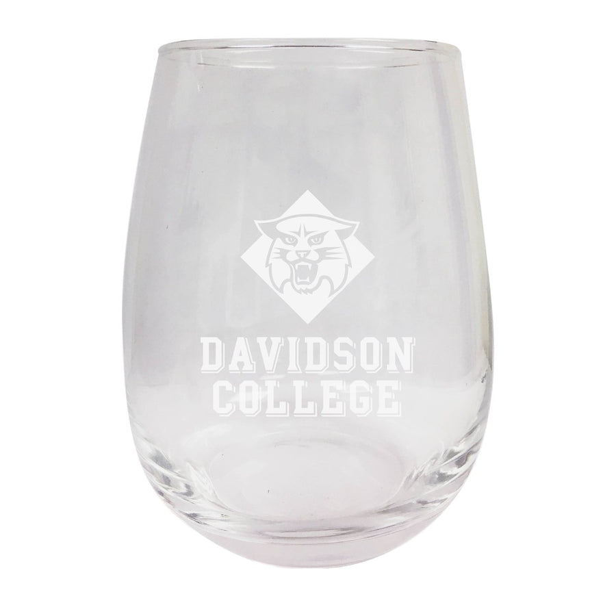 Davidson College NCAA 15 oz Laser-Engraved Stemless Wine Glass - Perfect for Alumni and Fans Image 1