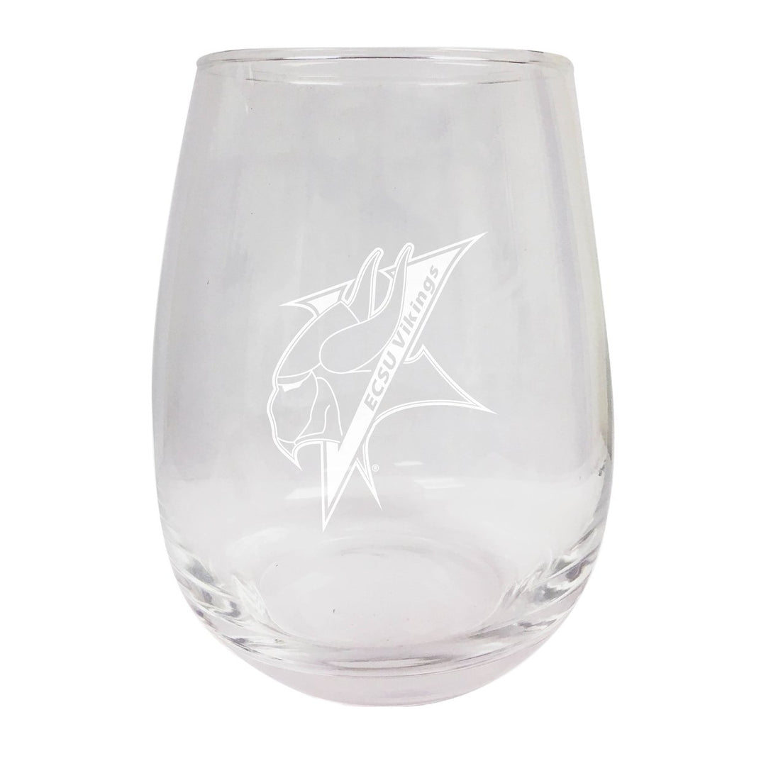 Elizabeth City State University NCAA 15 oz Laser-Engraved Stemless Wine Glass - Perfect for Alumni and Fans Image 1