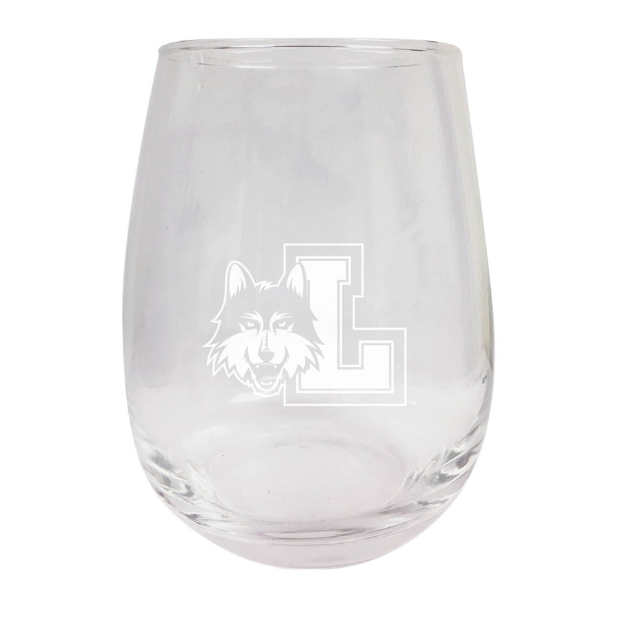 Loyola University Ramblers NCAA 15 oz Laser-Engraved Stemless Wine Glass - Perfect for Alumni and Fans Image 1