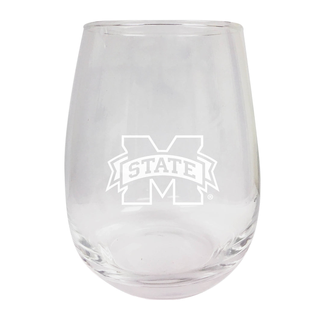 Mississippi State Bulldogs NCAA 15 oz Laser-Engraved Stemless Wine Glass - Perfect for Alumni and Fans Image 1