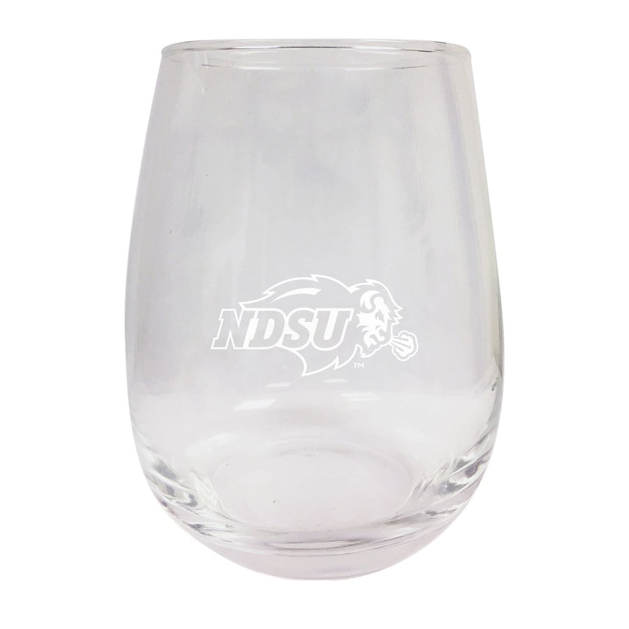 North Dakota State Bison NCAA 15 oz Laser-Engraved Stemless Wine Glass - Perfect for Alumni and Fans Image 1