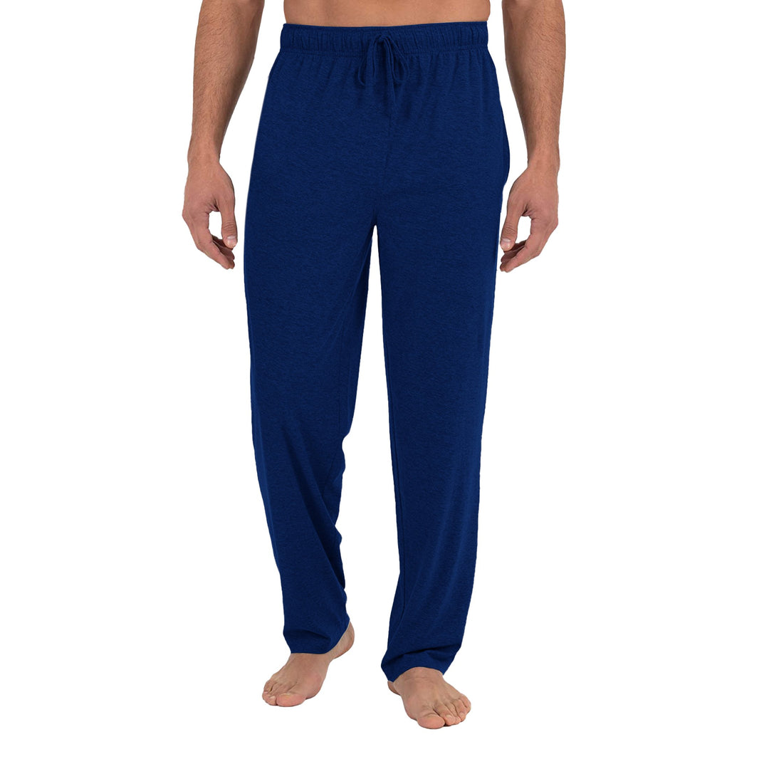 3-Pack Mens Solid Sleep Pajama Pants with Drawstring Jersey Knit Soft Straight-Fit Lounge Trousers Image 7