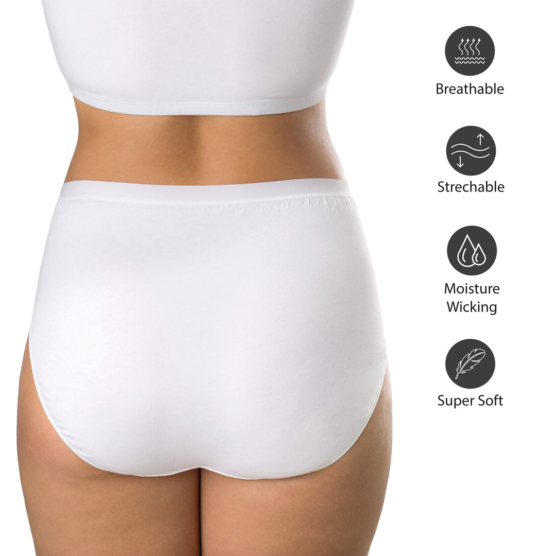 6-Pack Womens Seamless Comfort Flex Fit Underwear Briefs Soft Breathable Lightweight Regular Ladies Panties Image 4