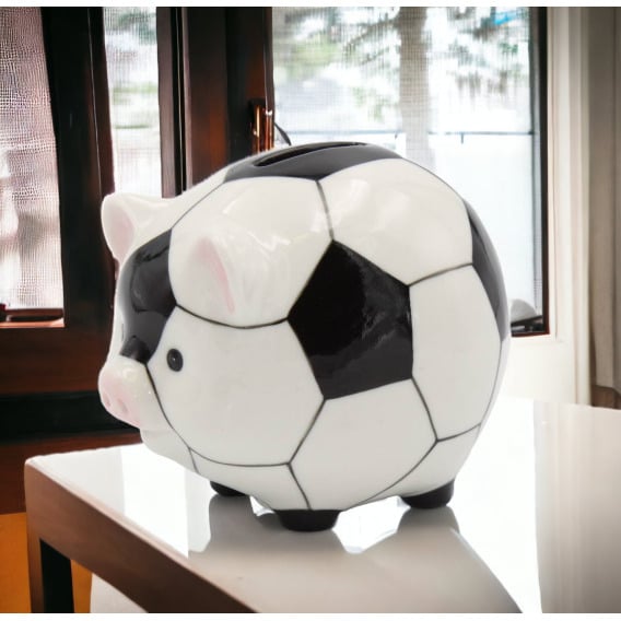 Ceramic Soccer Piggy Bank 4.5 Inch  Son Image 2