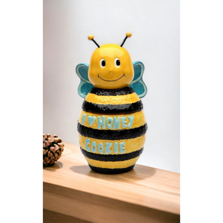 Hand Painted Ceramic Bumblebee Cookie Jar 10in Image 2