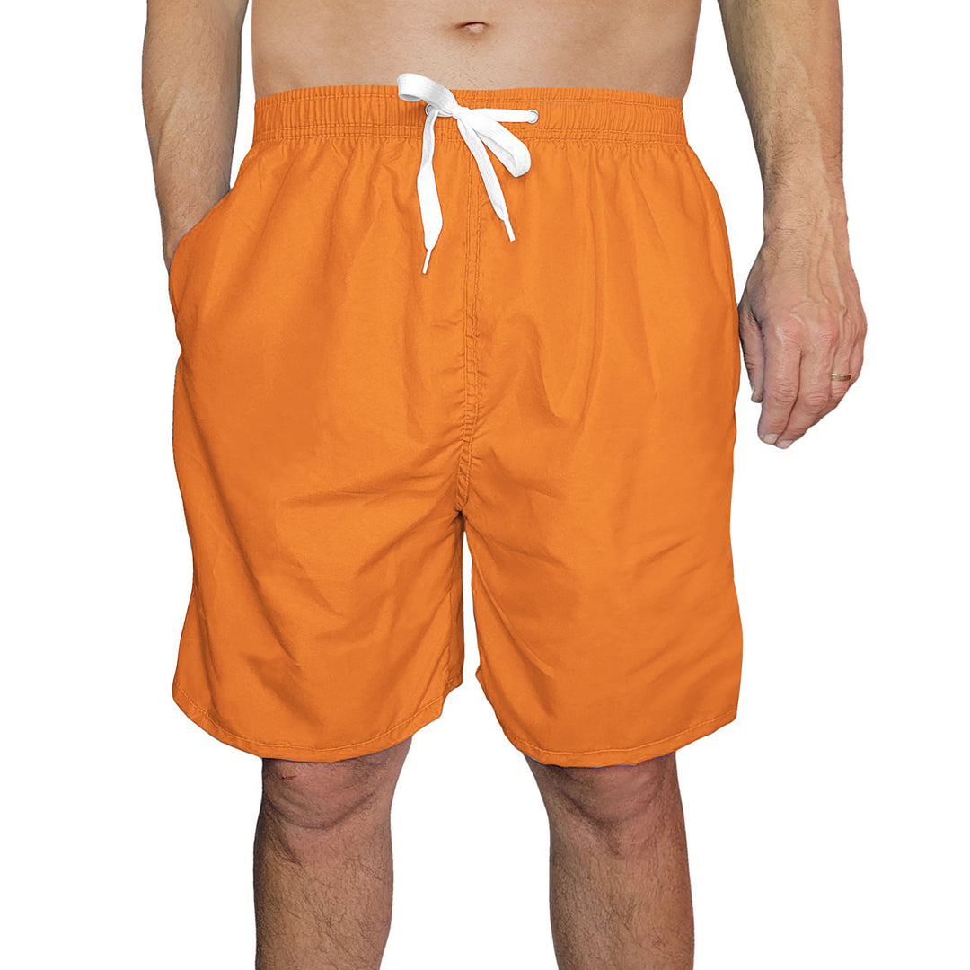 5-Pack Mens Quick Dry Swim Trunks with Pockets Solid Bathing Beachwear Flex Board Shorts Image 3
