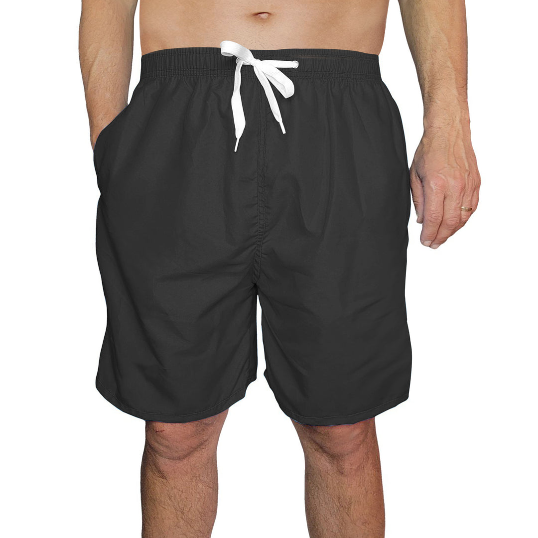 5-Pack Mens Quick Dry Swim Trunks with Pockets Solid Bathing Beachwear Flex Board Shorts Image 9