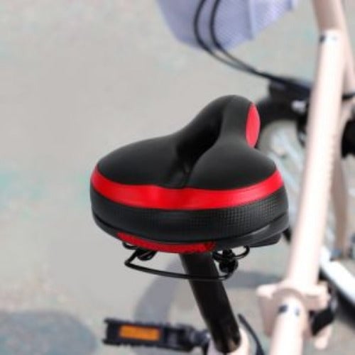 Bike Seat Water Resistant Comfortable Bicycle Padded Saddle Wear Resistant Hollow Leather Seat Cushion Image 7