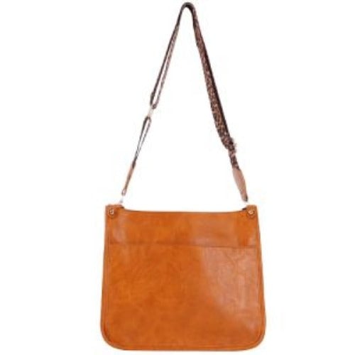 Women Fashion Leather Crossbody Bag Shoulder Bag Casual Handbag with Flexible Wearing Styles Adjustable Guitar Strap Image 7