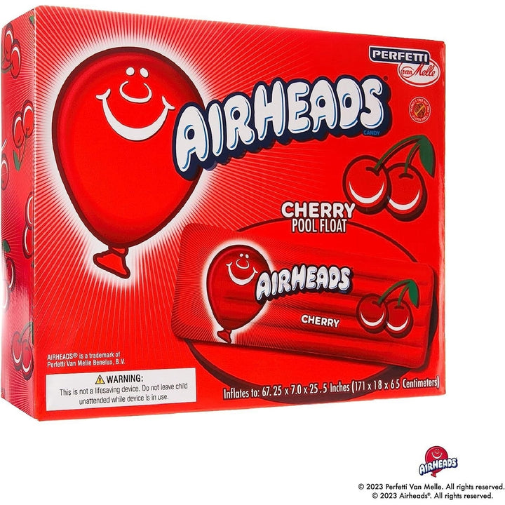 Airheads Red Cherry Inflatable Pool Float 67" Candy Theme Water Raft Mighty Mojo Image 6