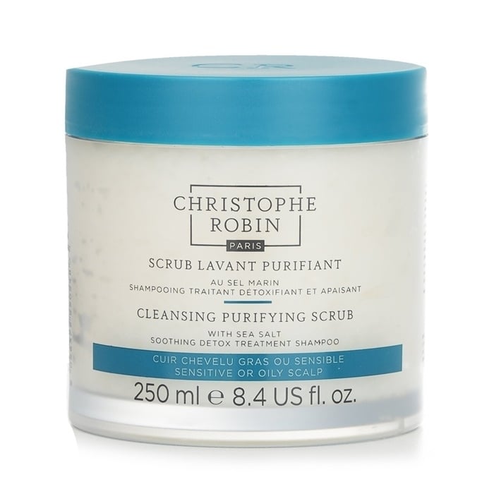 Christophe Robin Cleansing Purifying Scrub with Sea Salt (Soothing Detox Treatment Shampoo) - Sensitive or Oily Scalp Image 1