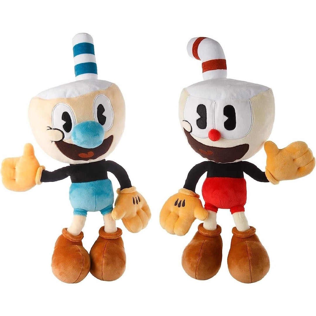 Mighty Mojo The Cuphead Show Cuphead Mugman 15 Inch Plush Doll Set Image 1