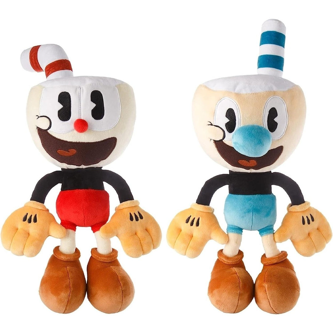 Mighty Mojo The Cuphead Show Cuphead Mugman 15 Inch Plush Doll Set Image 2