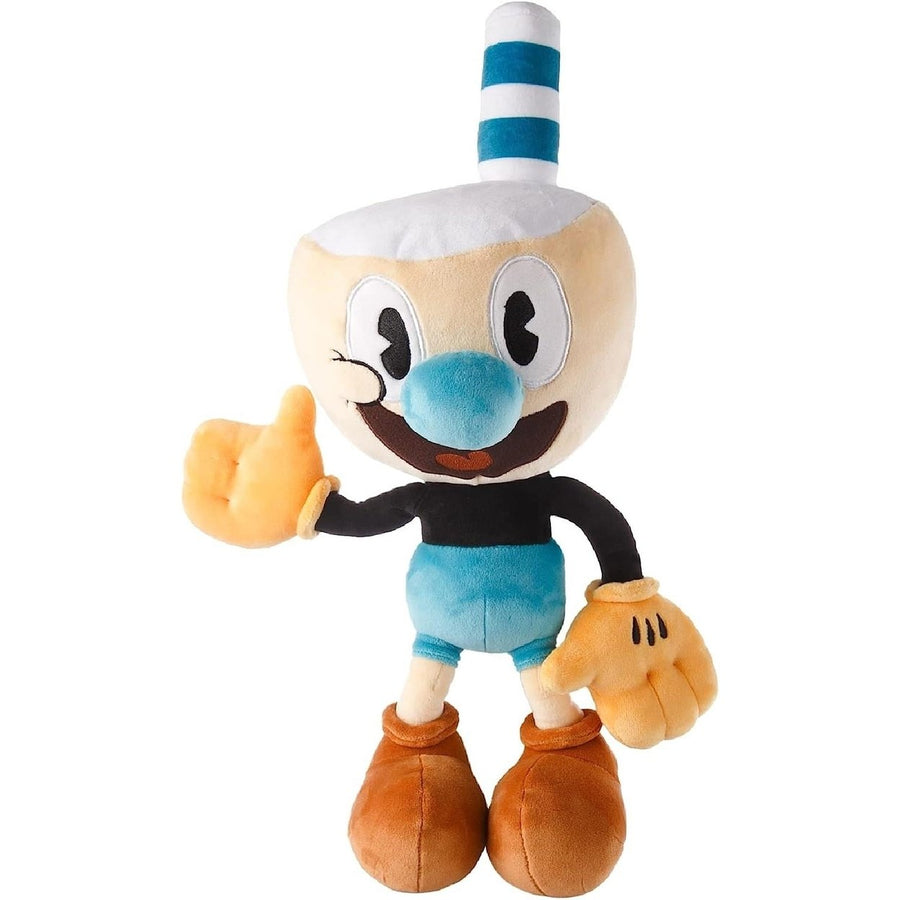 The Cuphead Show Mugman Plush Doll 15" Animated Series Character Soft Toy Mighty Mojo Image 1