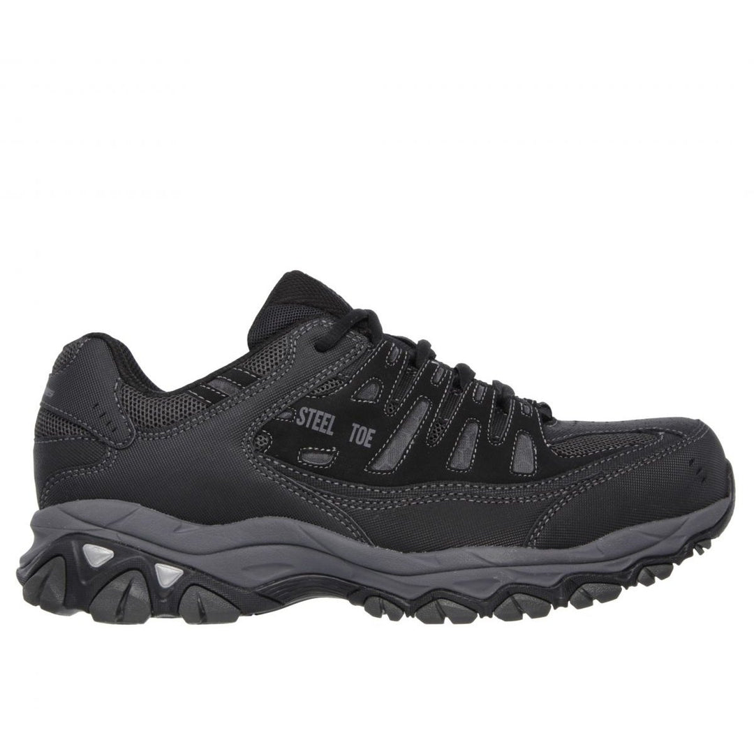 Skechers Mens Cankton-U Industrial Shoe 7 BLACK/CHARCOAL Image 2