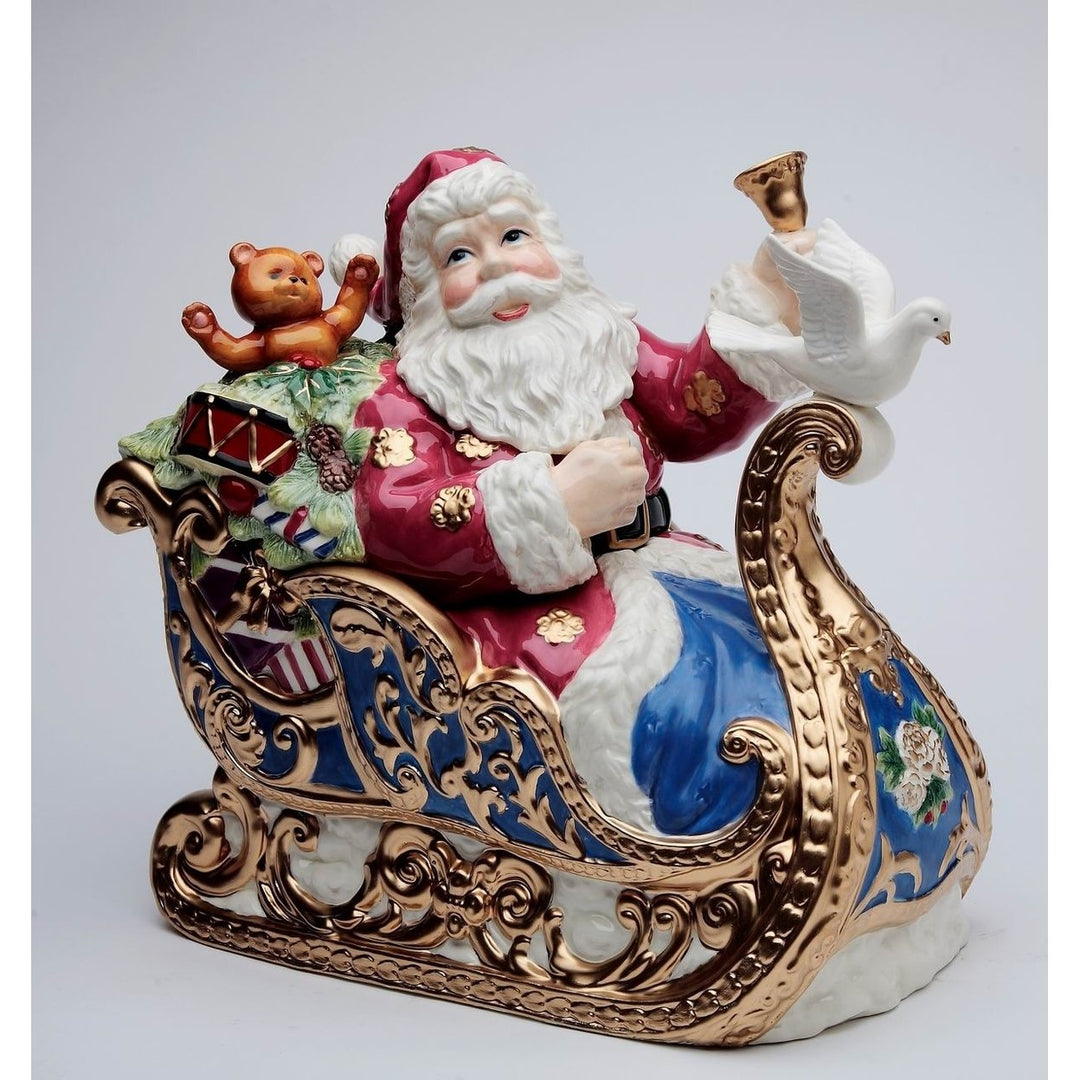 Ceramic Christmas Fantasia Santa Cookie Jar 11.875x6.25x11 Gift Image 3