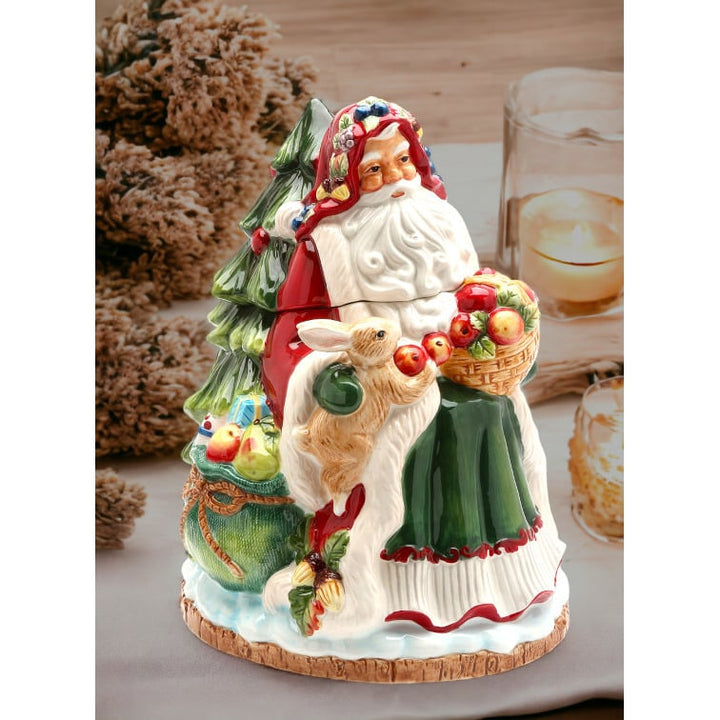 Ceramic Santa Cookie Jar 9 3/4" Holiday  or Friend Image 2